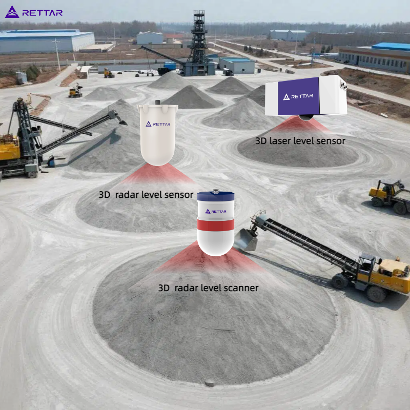 3D LiDAR and 3D Millimeter-Wave Radar: Smart Coal Shed Inventory Monitoring Selection Comparison - 3D silo volume measurement丨RETTAR